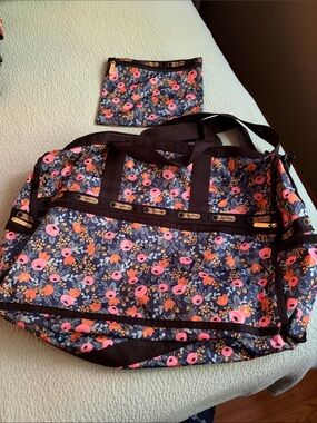 Lesportsac x Rifle Paper Co. Floral Deluxe Large Weekender Bag